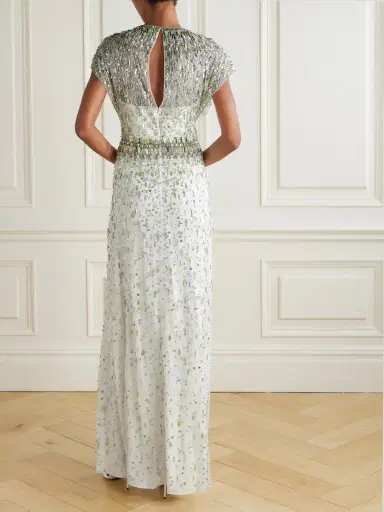 Jenny Packham Lauretta Embellished Organza Gown | Thumbnail 3