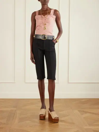 Chloé Cropped Ruffled Taffeta Top | Thumbnail 2 Chloé Cropped Ruffled Taffeta Top | Thumbnail 2