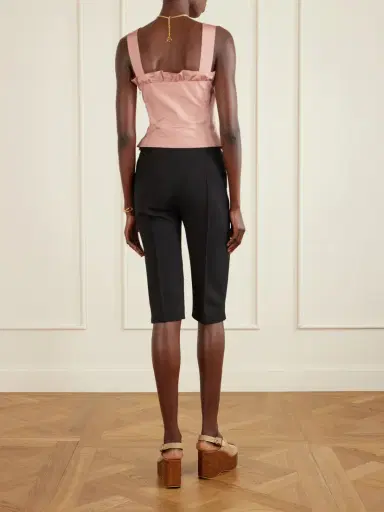 Chloé Cropped Ruffled Taffeta Top | Thumbnail 4 Chloé Cropped Ruffled Taffeta Top | Thumbnail 4