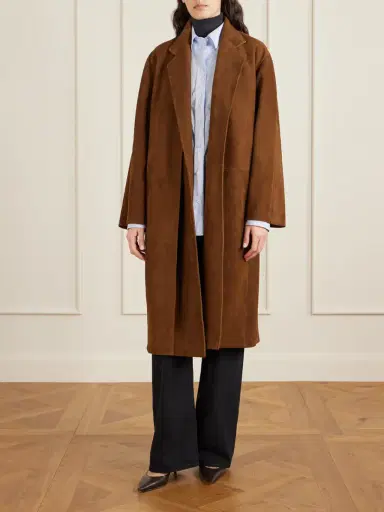 The Row Serenis Paneled Suede Coat | Thumbnail 2 The Row Serenis Paneled Suede Coat | Thumbnail 2