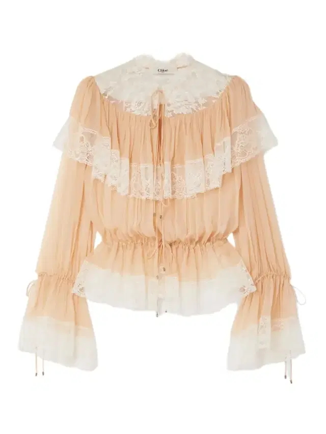 Tiered Organic Silk-mousseline Blouse