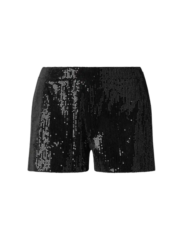 Helena Sequined Velvet Shorts