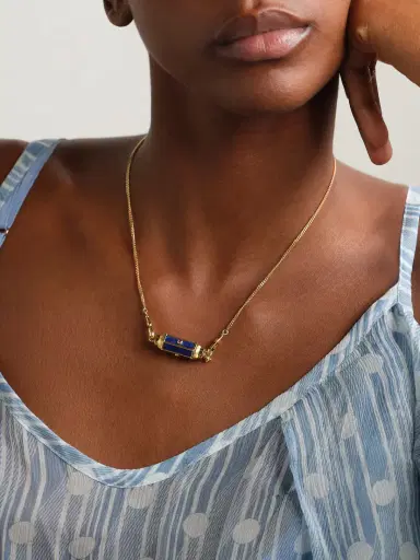 Marie Lichtenberg Baby Locket 18-karat Gold, Lapis Lazuli And Ruby Necklace | Thumbnail 2 Marie Lichtenberg Baby Locket 18-karat Gold, Lapis Lazuli And Ruby Necklace | Thumbnail 2