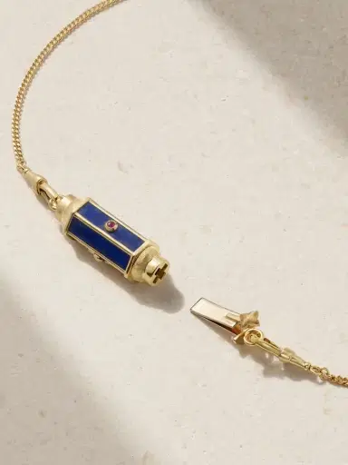 Marie Lichtenberg Baby Locket 18-karat Gold, Lapis Lazuli And Ruby Necklace | Thumbnail 3 Marie Lichtenberg Baby Locket 18-karat Gold, Lapis Lazuli And Ruby Necklace | Thumbnail 3
