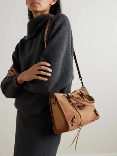 Balenciaga Le City Small Embellished Suede Tote | Thumbnail 2