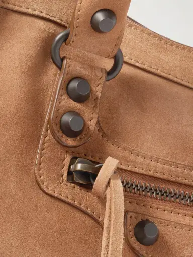Balenciaga Le City Small Embellished Suede Tote | Thumbnail 4