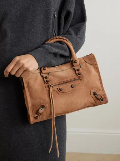 Balenciaga Le City Small Embellished Suede Tote | Thumbnail 6