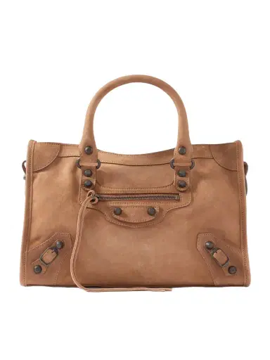 Balenciaga Le City Small Embellished Suede Tote | Thumbnail 1