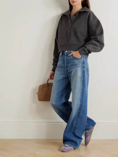 Citizens of Humanity Mirelle Cropped Cotton-jersey Sweatshirt | Thumbnail 2