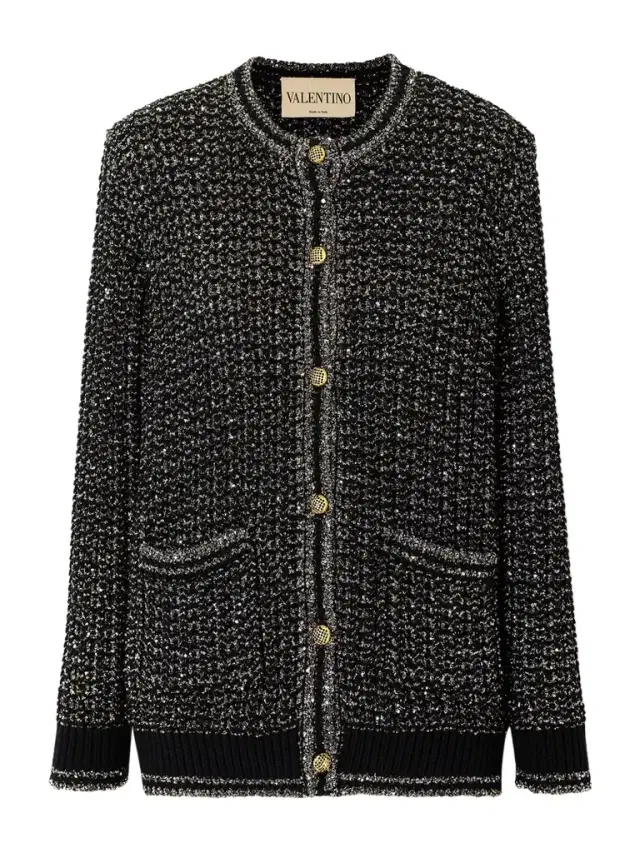Sequin-embellished Metallic Cotton-blend Cardigan