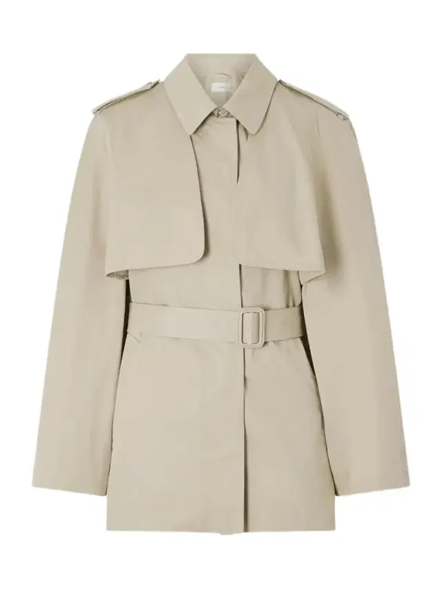 Tavoris Belted Brushed Cotton-gabardine Jacket