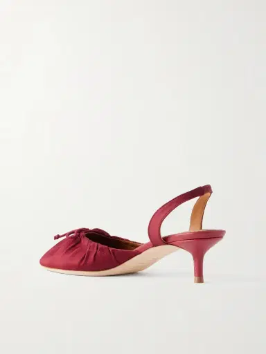 Staud Alba Gathered Satin Slingback Pumps | Thumbnail 3