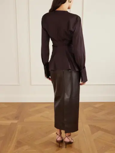 LIBEROWE Lavinia Cotton-poplin Peplum Blouse | Thumbnail 4