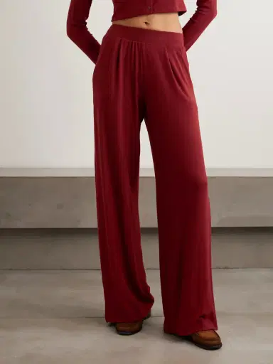 LESET Lauren Knitted Wide-leg Pants | Thumbnail 2