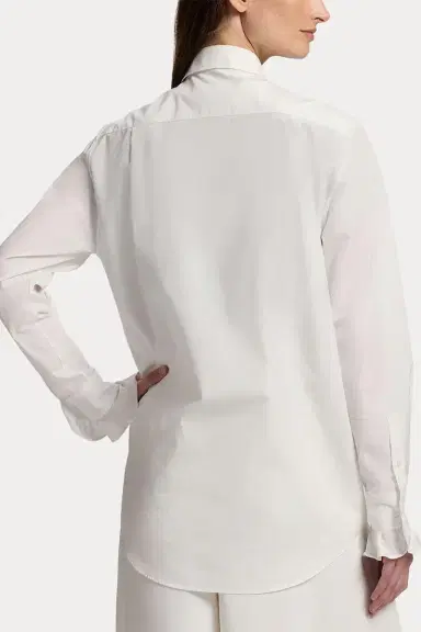 Ralph Lauren Addison Ruffle-Trim Broadcloth Shirt | Thumbnail 5 Ralph Lauren Addison Ruffle-Trim Broadcloth Shirt | Thumbnail 5