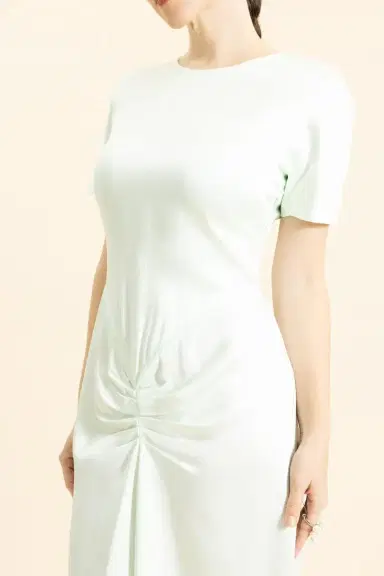Victoria Beckham Gathered Midi Shirt Dress | Thumbnail 3