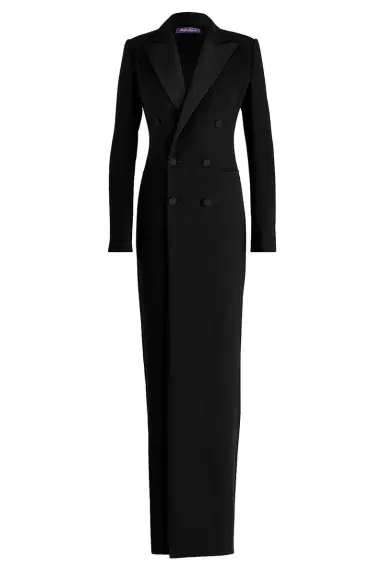 Ralph Lauren Kristian Silk Tuxedo Dress | Thumbnail 1