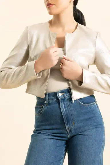 SUSAN BENDER Long Sleeve Cardigan Jacket | Thumbnail 3