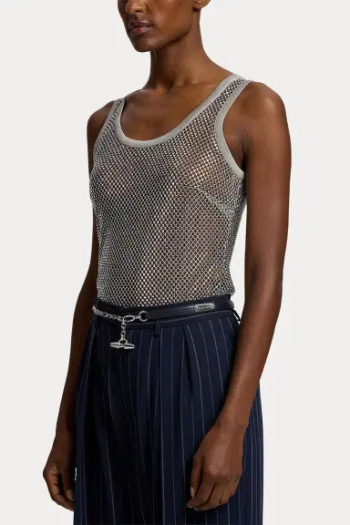 Ralph Lauren Melony Embellished Mesh Tank Top | Thumbnail 3