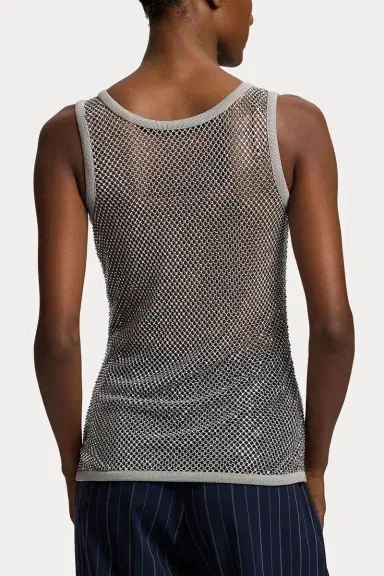 Ralph Lauren Melony Embellished Mesh Tank Top | Thumbnail 6