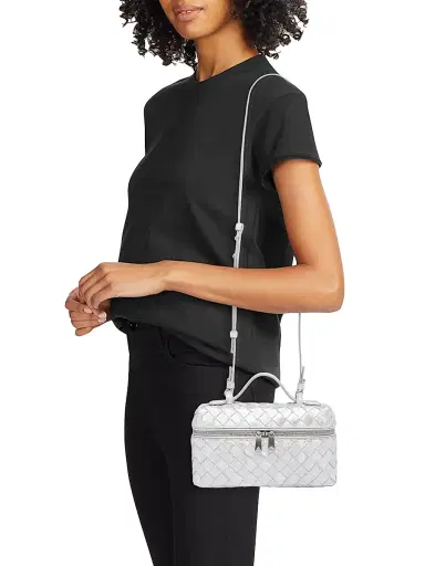 Bottega Veneta Women's Bang Bang Metallic Satin Leather Vanity Case | Thumbnail 2 Bottega Veneta Women's Bang Bang Metallic Satin Leather Vanity Case | Thumbnail 2