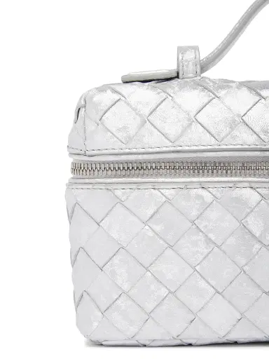 Bottega Veneta Women's Bang Bang Metallic Satin Leather Vanity Case | Thumbnail 4 Bottega Veneta Women's Bang Bang Metallic Satin Leather Vanity Case | Thumbnail 4