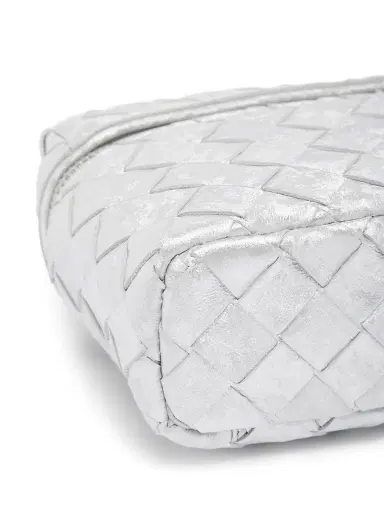 Bottega Veneta Women's Bang Bang Metallic Satin Leather Vanity Case | Thumbnail 5 Bottega Veneta Women's Bang Bang Metallic Satin Leather Vanity Case | Thumbnail 5