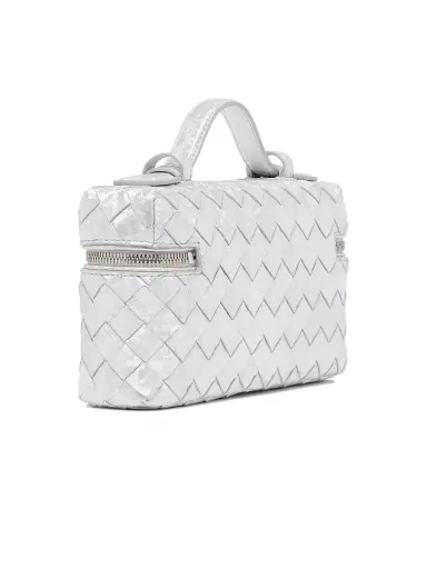 Bottega Veneta Women's Bang Bang Metallic Satin Leather Vanity Case | Thumbnail 8 Bottega Veneta Women's Bang Bang Metallic Satin Leather Vanity Case | Thumbnail 8
