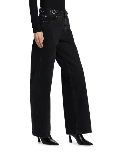 Frame Women's The O-Ring Stroll Wide-Leg Jeans - Sutro - Size 30 | Thumbnail 4 Frame Women's The O-Ring Stroll Wide-Leg Jeans - Sutro - Size 30 | Thumbnail 4