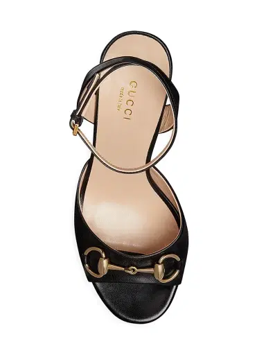 Gucci Women's 115MM Horsebit Leather Platform Sandals - Black - Size 12 | Thumbnail 4 Gucci Women's 115MM Horsebit Leather Platform Sandals - Black - Size 12 | Thumbnail 4
