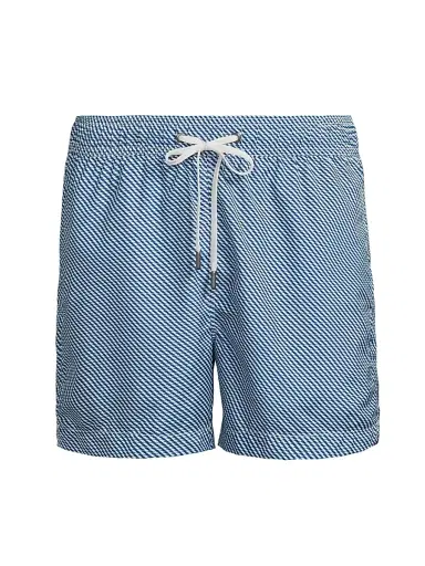 Onia Men's Charles Geometric Print Swim Trunks - Cobalt Multi | Thumbnail 1