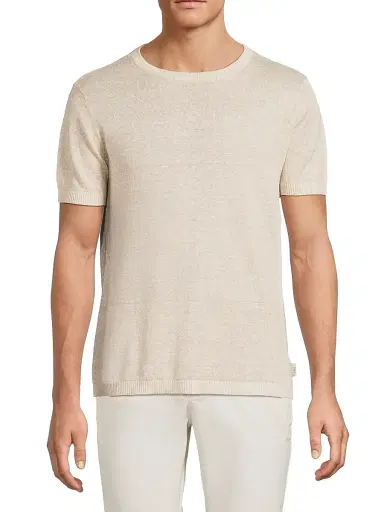 Onia Men's Linen Knit T-Shirt - Natural Melange - Size XXL | Thumbnail 3