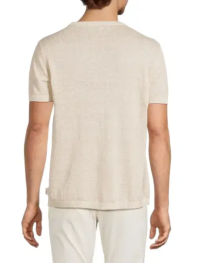 Onia Men's Linen Knit T-Shirt - Natural Melange - Size XXL | Thumbnail 5