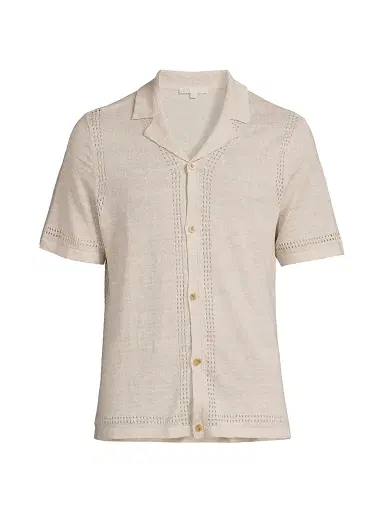 Onia Men's Linen Knit Camp Shirt | Thumbnail 1 Onia Men's Linen Knit Camp Shirt | Thumbnail 1