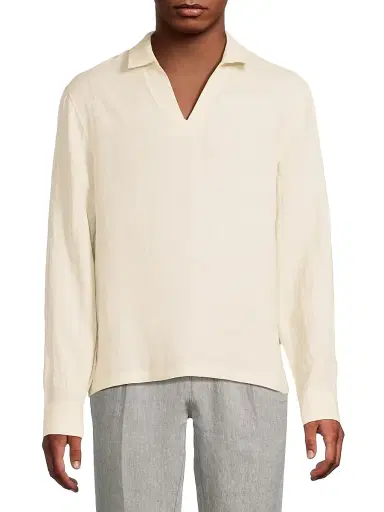 Onia Men's Linen Long-Sleeve Shirt - Natural - Size XXL | Thumbnail 3 Onia Men's Linen Long-Sleeve Shirt - Natural - Size XXL | Thumbnail 3