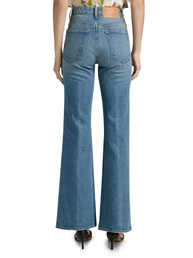 Ulla Johnson Women's Stretch Lou Kick Flared Jeans - Danube - Size 32 | Thumbnail 5
