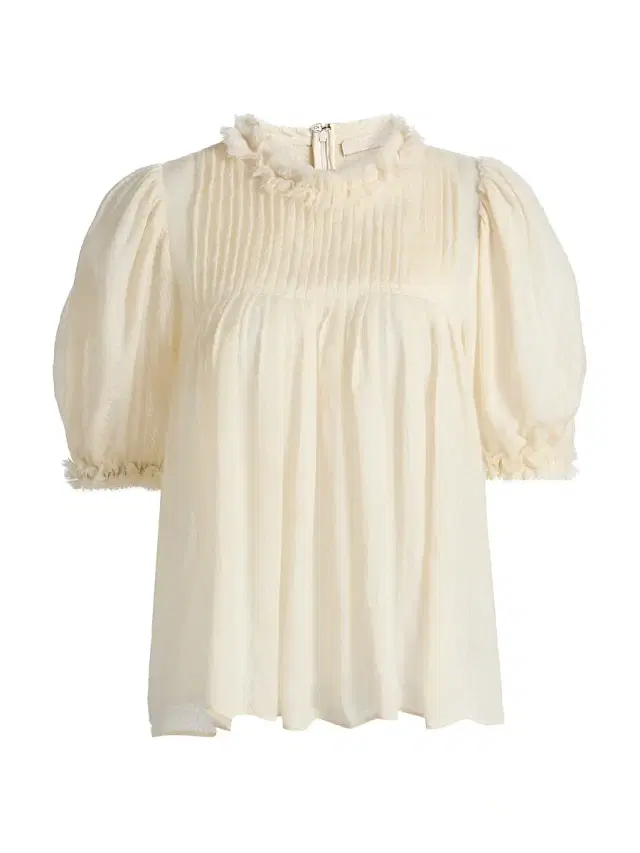 Women's Karlyn Pleated Wool Top - Cowrie