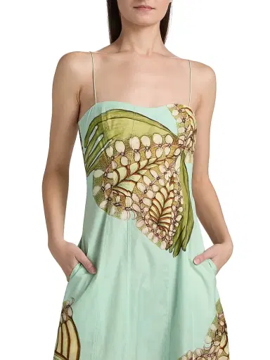Ulla Johnson Women's Anna Zemankova Vesela Printed Cotton Cami Midi-Dress - Water Blossoms | Thumbnail 6 Ulla Johnson Women's Anna Zemankova Vesela Printed Cotton Cami Midi-Dress - Water Blossoms | Thumbnail 6