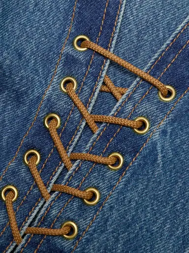 Ulla Johnson Women's The Noemi Lace-Up Denim Jacket | Thumbnail 7 Ulla Johnson Women's The Noemi Lace-Up Denim Jacket | Thumbnail 7