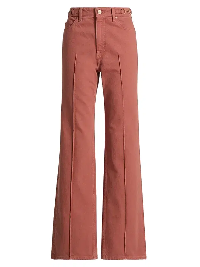 Ulla Johnson Women's Agatha Pintuck Straight-Leg Jeans - Garden Rose