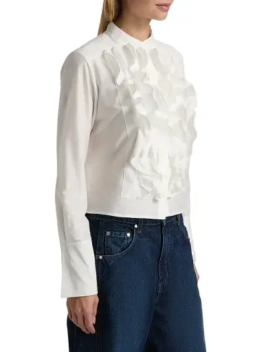 TWP Women's Patti Ruffled Cotton-Silk Blouse | Thumbnail 4 TWP Women's Patti Ruffled Cotton-Silk Blouse | Thumbnail 4