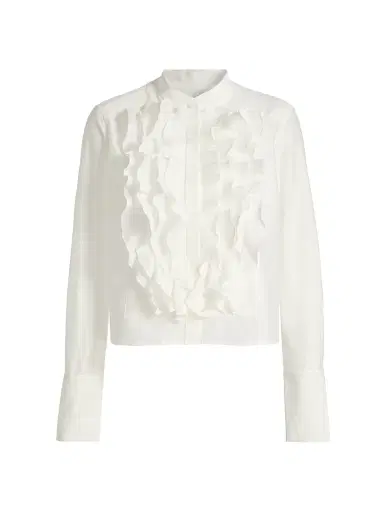 TWP Women's Patti Ruffled Cotton-Silk Blouse | Thumbnail 1 TWP Women's Patti Ruffled Cotton-Silk Blouse | Thumbnail 1