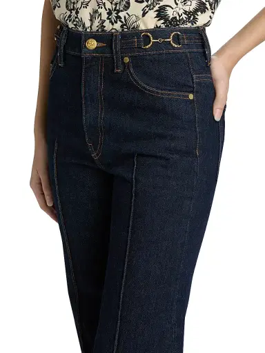 Ulla Johnson Women's Agatha Pintuck Straight-Leg Jeans - Tigris - Size 32 | Thumbnail 6
