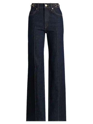 Ulla Johnson Women's Agatha Pintuck Straight-Leg Jeans - Tigris - Size 32 | Thumbnail 1