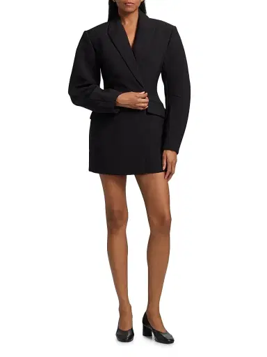 Ronny Kobo Women's Jo Blazer Minidress - Black | Thumbnail 2