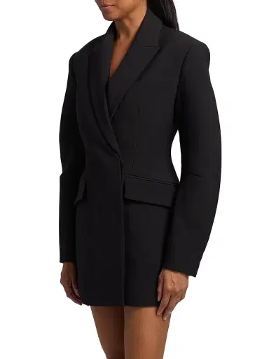 Ronny Kobo Women's Jo Blazer Minidress - Black | Thumbnail 4