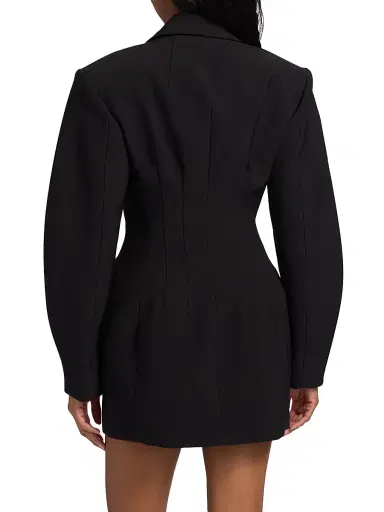 Ronny Kobo Women's Jo Blazer Minidress - Black | Thumbnail 5