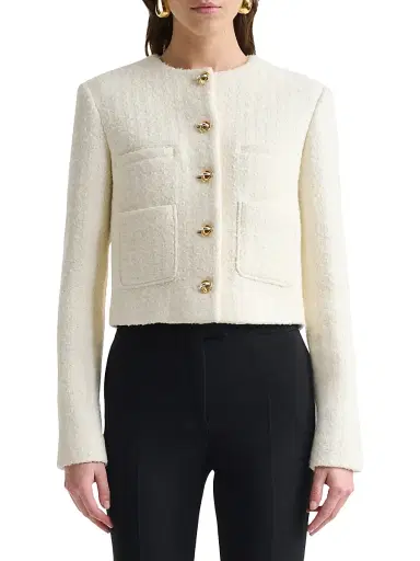Altuzarra Women's Beanie Bouclé Jacket - Ivory - Size 12 | Thumbnail 3 Altuzarra Women's Beanie Bouclé Jacket - Ivory - Size 12 | Thumbnail 3