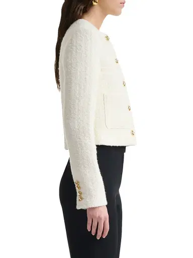 Altuzarra Women's Beanie Bouclé Jacket - Ivory - Size 12 | Thumbnail 4 Altuzarra Women's Beanie Bouclé Jacket - Ivory - Size 12 | Thumbnail 4