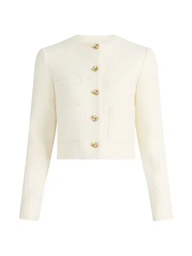 Altuzarra Women's Beanie Bouclé Jacket - Ivory - Size 12 | Thumbnail 1 Altuzarra Women's Beanie Bouclé Jacket - Ivory - Size 12 | Thumbnail 1